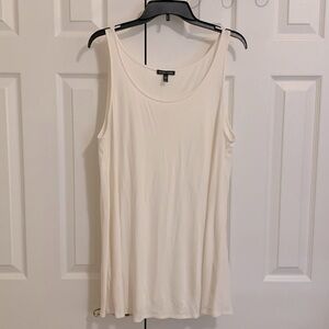 Eileen Fisher Cream Silk Georgette Crepe Tank XL